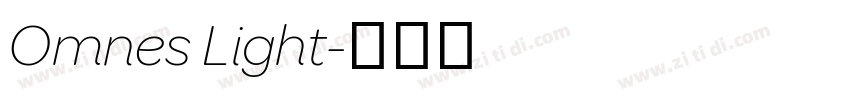 Omnes Light字体转换